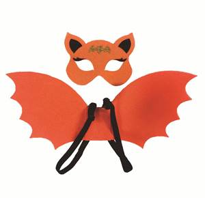 Disfraz Infantil Popular para Fiestas de Halloween, Alas de Murciélago de Tela No Tejida, Máscara y Traje - Product Image 6