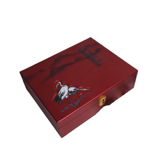 Baihao Yinzhen Tea Gift Box Wooden Rectangle Hollow Out <b>Spray</b> <b>Paint</b> Craft Packaging Wenzhou Origin - Product Image 5