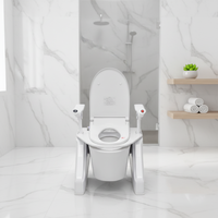 Chaise de toilette inclinable et relevable pour personnes âgées