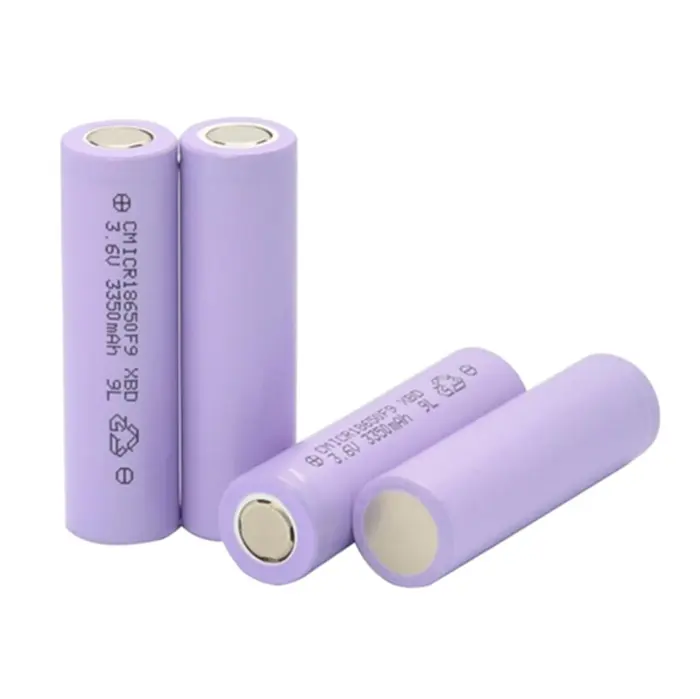 높은 에너지 3350mAh 3.6V 18650F9 원통형 18650 리튬 이온 배터리 셀