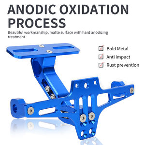 Apto para motocicleta Scooter, vehículo deportivo, <span class=keywords><strong>bicicleta</strong></span>, marco de matrícula trasero modificado, soporte Universal de matrícula de aluminio - Product Image 3