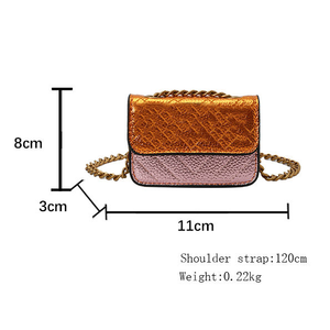 2026 Popular Ladies Girls Crossbody PU Leather Mirco Wallet Brand Luxury Colorful Letter Long Chains <strong>Small</strong> <strong>Purses</strong> - Product Image 6