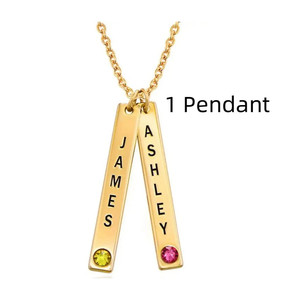 สร้อยคอแนวตั้งแบบปรับแต่งได้ ของขวัญวันแม่ - Product Image 2