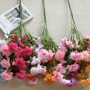 Fleurs artificielles Offre Spéciale à tige unique avec <span class=keywords><strong>feuilles</strong></span> pour bureau maison fête mariage décoration fête des mères cadeau <span class=keywords><strong>oeillet</strong></span> - Product Image 5