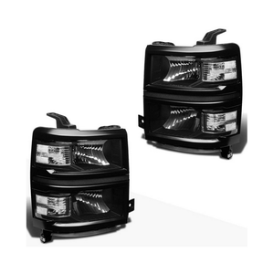 Phares halogènes noirs pour Chevrolet <span class=keywords><strong>Silverado</strong></span> 1500 2014-2015, côté conducteur + passager, GM2502389 GM2503389 - Product Image 2