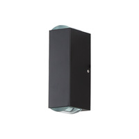 Lumière extérieure décorée d'un faisceau lumineux, lampe murale LED carrée en aluminium étanche IP65 pour jardin