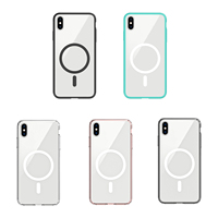 Pour iPhone XS Max étui mince 1.5mm dos 1.8mm cadre antichoc Transparent étui de protection magnétique pour iPhone X XR XS Max
