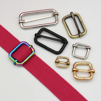 Cloxy 13-50mm boucle de barre coulissante Tri-gildes curseur Rectangle boucle de réglage pour cuir artisanat sac sangle ceinture épaule sangle