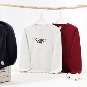 Großhandel Winter 300Gsm Blank Langarm Rundhals ausschnitt Herren Übergroßes Sweatshirt - Product Image 5