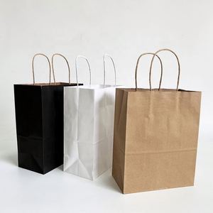 Custom Eco Friendly Biodegradable Recyclable Kraft Paper Fast Food Takeout Delivery Shopping Bags Custom Colors for <b>Pillow</b> Use - Product Image 2
