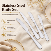 Vente en gros de couverts élégants en acier inoxydable de la série 1010, couverts de luxe en argent royal, fourchette, cuillère, couteau, cadeau de mariage, ensemble de couverts gastronomiques