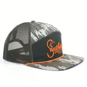 หมวกแก๊ปตาข่าย 7 ช่องทรง Trucker ยี่ห้อ Richardson รุ่น 168 ลายพราง Bottomland พร้อมเชือกผูก - Product Image 2
