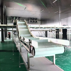 बूचड़खानों के लिए स्टेनलेस स्टील मीट कन्वेयर सिस्टम मॉड्यूलर बेल्ट और रोलर डिजाइन - Product Image 2