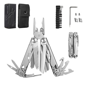 18 In 1 Silverกลางแจ้งสแตนเลสพับFull LockingผสมCamping Multitoolคีมบิตไดร์เวอร์ - Product Image 1