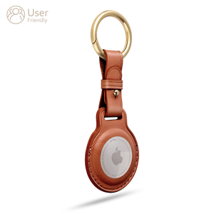 Funda de llavero de cuero a precio de fábrica para <span class=keywords><strong>Airtag</strong></span> Funda protectora de cuero genuino de lujo antiarañazos para <span class=keywords><strong>Apple</strong></span> AirTags Tracker - Product Image 2