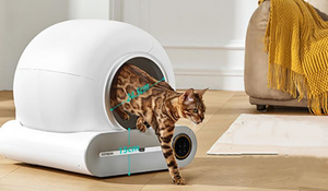 Litière automatique intelligente PetFit pour chat, capacité de 65 L, capteur infrarouge WiFi, écologique, sans poussière, contrôle des odeurs, design peu encombrant - Product Image 2