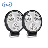 Accessoires de voiture 12v 24v 4Inch 27W 12LED Large View Round Dual Color Flashing LED Work Light for Universal Offroad