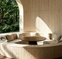 Décoration d'hôtel et de villa moderne en PU beige, imitation pierre souple, pour intérieur et extérieur, facile à installer, imperméable