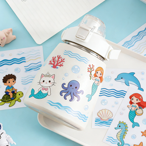 <span class=keywords><strong>Adesivi</strong></span> di Carta con Cartoni Animati per Bambini, Animali Selvatici, Faccine, Stelle, Natale, Compleanno - Product Image 5