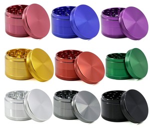 40mm-100mm 4 층 알루미늄 합금 사용자 정의 로고 마그네틱 뚜껑 사전 테스트 품질 향신료 허브 그라인더 - Product Image 1