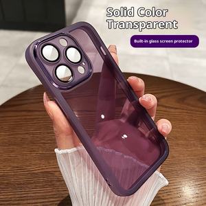 Funda Transparente para Teléfono Celular con Recubrimiento Electrolítico, para iPhone 17 Air, 16, 15, 14 Plus, 13, 12, 11 Pro Max, 8, 7 Plus, Xs Max, Resistente a Impactos - Product Image 1
