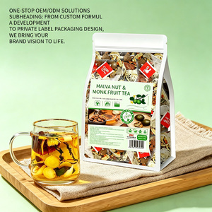 Sachets de thé vert pyramidaux biodégradables au fruit du moine, à la malva et aux noix, en nylon premium, sans sucre, sans caféine, pour une protection vocale et une touche florale - Product Image 4