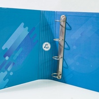 Carpeta de Presentación con Anillas en D Azules, Diseño Moderno, Tamaño A4, Logotipo Personalizado