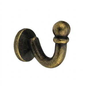 Gancho Decorativo de Pared CD23 de Aleación de Zinc Antiguo, No Desmontable, para Ropa, Armario, 37mm de Largo, Gancho Individual - Product Image 1