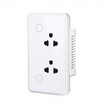 Exportation exclusive pour TUYA WiFi pour prise intelligente 10A avec cadre en aluminium, normes américaines, thaïlandaises, philippiniennes et sud-américaines