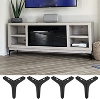 Pieds de meubles triangulaires, pieds de canapé de style moderne, pieds de canapé noir mat de remplacement pour table, armoire, canapé