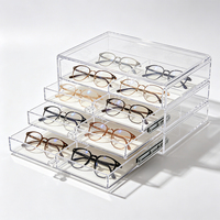 Boîte de rangement pour montres en acrylique transparent, boîte de présentation, organisateur