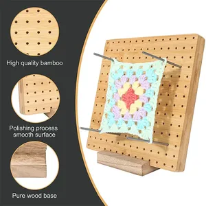 Planche à tricoter en bois réutilisable, tapis de blocage artisanal pour le tricot, idéal pour les créations <span class=keywords><strong>Granny</strong></span> Square, les amateurs de broderie et les fournitures de couture - Product Image 5