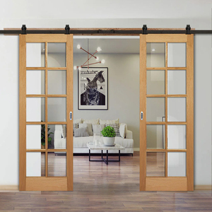 <span class=keywords><strong>Porte</strong></span> <span class=keywords><strong>coulissante</strong></span> en <span class=keywords><strong>bois</strong></span> massif moderne design d'intérieur chambre combinaison classique cadre en <span class=keywords><strong>bois</strong></span> blanc portes de grange coulissantes doubles en verre - Product Image 4