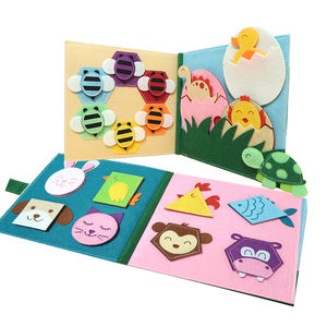 Juguetes Educativos Tempranos Montessori para Niños Pequeños con Autismo, Libro Sensorial <span class=keywords><strong>de</strong></span> Tela y Fieltro, Actividades Coloridas para Niños, Novedad 2023 - Product Image 1