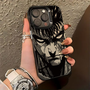 Coque de téléphone en TPU avec personnage d'anime <span class=keywords><strong>manga</strong></span> intense, peinture UV, noir mat, antichoc, anti-traces de doigts pour les modèles 17/16/15/14 - Product Image 3