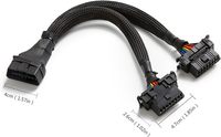 Divisor OBD2 Extensión del divisor OBD II de 16 pines 1x Adaptador de cable de extensión 2X macho y hembra