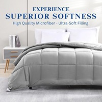 Couette ChaMXue en coton épais pour l'hiver, spécifique hôtels et gîtes, grise, douce et confortable pour la maison