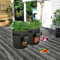 Sac de culture réutilisable en feutre polyester personnalisé pour la culture en pot de pommes de terre, tomates et légumes en jardin, vente en gros