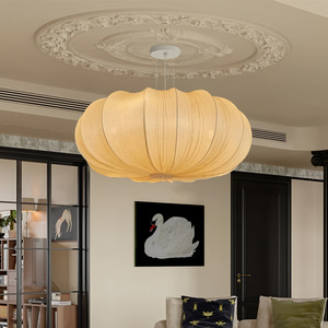 Lustre rond de style vintage français, E27 LED blanc, pour salon, lampe créative artistique rétro - Product Image 1
