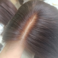 Siap Kirim Wig Kombinasi Ultra 5x5 Thin HD Lace Top Weft Back dengan Silicone Cap untuk Alopecia dan Rambut Rontok, 100% Rambut Asli Eropa Virgin