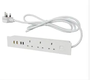 European Australia Flexible Tower Power Strip With Smart Usb Universal Surge Protector Power Strip For Office Furniture Desk