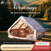 Tente de camping gonflable portable avec montage rapide, structure gonflable et moustiquaire respirante pour la famille