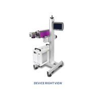 Machine de marquage laser UV volante en ligne 3W 5W JPT 355nm, marqueur laser froid pour plastique, verre, électronique, codes QR et marquage de date