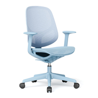 Chaise de bureau ergonomique réglable pour télétravail, dossier mi-haut, avec braille