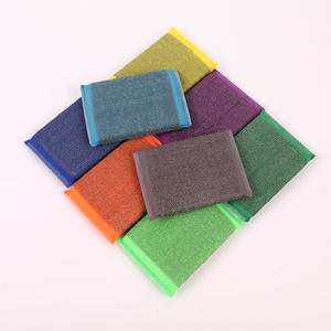 Éponge à récurer robuste en polyester PET écologique et <span class=keywords><strong>laine</strong></span> d'acier pour le nettoyage de cuisine - Product Image 6