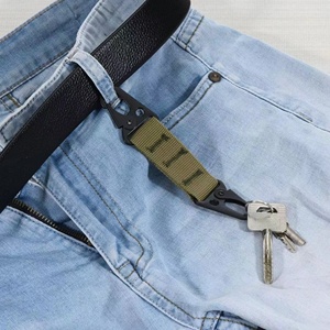 Llavero de cinturón tejido personalizado al por mayor, llavero de nailon multifuncional para mochila con hebilla triangular, llavero de camping, llavero de senderismo en promoción - Product Image 5