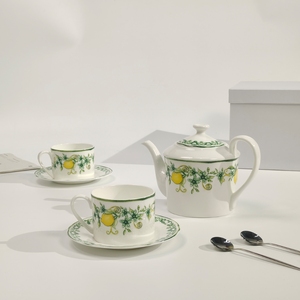 Low Price Promotion European Lemon Pattern Bone China Tea <b>Set</b> - Product Image 5