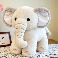 Boneka Gajah Empuk Bahan Plush, Bantal Hewan Lucu untuk Anak, Grosir, Cocok untuk Mesin Cakar dan Mesin Koin Arcade, Ukuran Besar