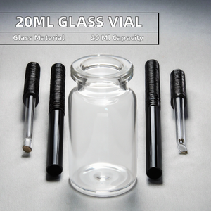 ขวดแก้วโบโรซิลิเกตขนาด 20 มม. แบบ Crimp-top ความจุ 20 มล. ฝาอลูมิเนียม พร้อมจุก PTFE บิวทิลเซปต้าใส Aijiren VH1017 - Product Image 2