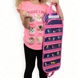 ถุงเก็บของเล่นแบบแขวนผ้าสีม่วงพร้อมช่องใส่ของ 7 ช่องสำหรับเด็ก - Product Image 3
